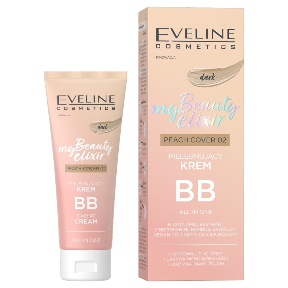 My Beauty Elixir Peach Cover nawilżający krem BB odcień 02 Dark