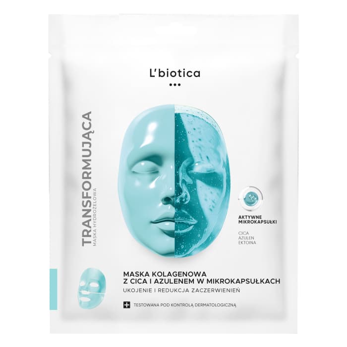Transforming Collagen Mask with CICA and Azulene in Microcapsules maseczka kolagenowa przeciw zaczerwienieniom skóry