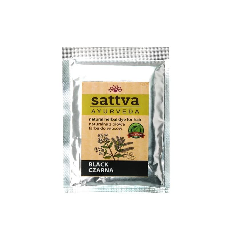 Sattva Natural Herbal Dye for Hair naturalna ziołowa farba do włosów Black