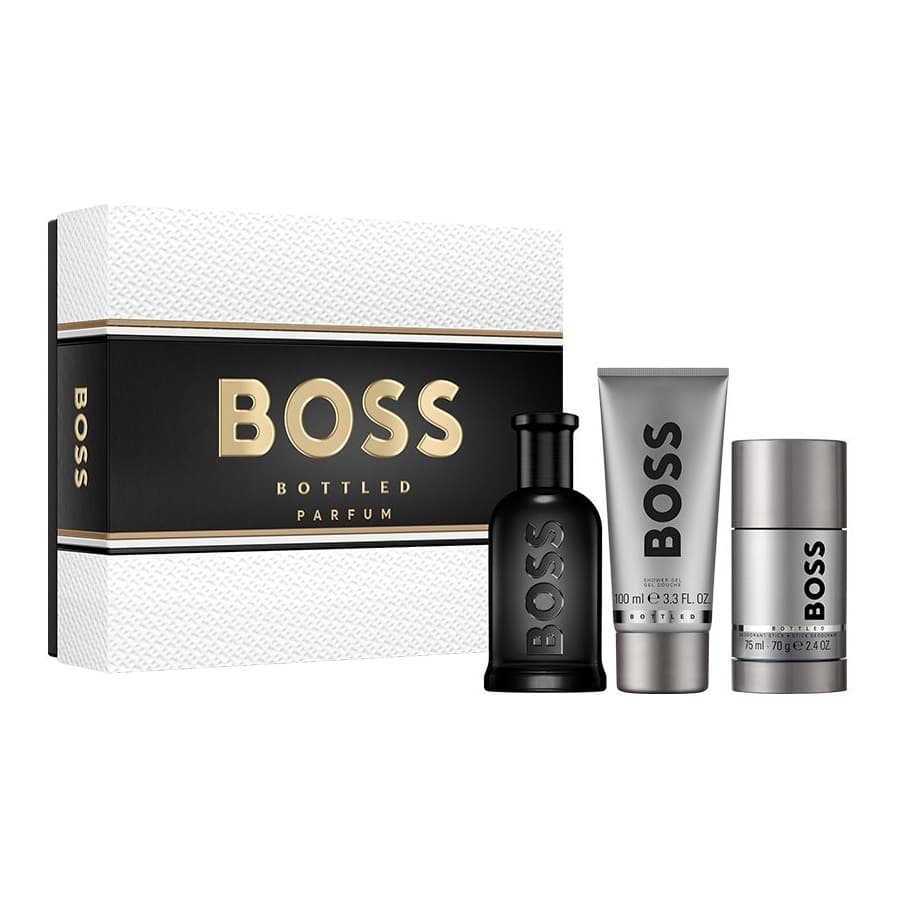 Boss Bottled zestaw perfumy spray + żel pod prysznic + dezodorant sztyft (M)
