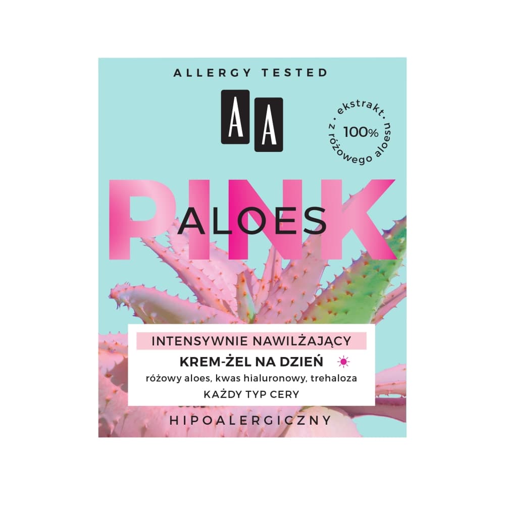 Pink Aloes - Gel Day Cream - Intensywnie nawilżający krem-żel do twarzy - Dzień -