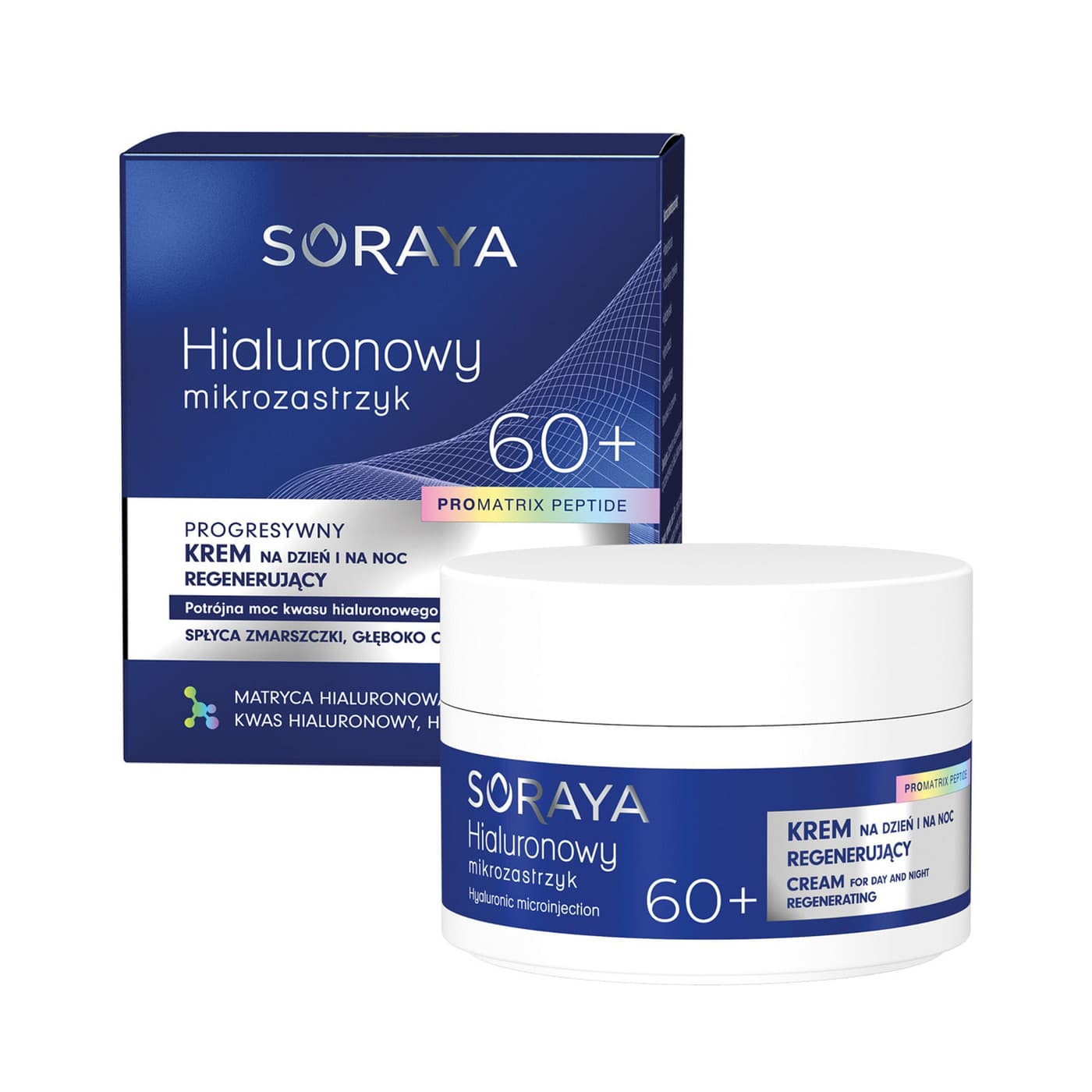 Hialuronowy Mikrozastrzyk Mocno Regenerujący Krem Do Twarzy 60+