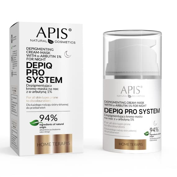 Apis DEPIQ PRO SYSTEM Depigmentująca kremo-maska na noc z α-arbutyną 1%