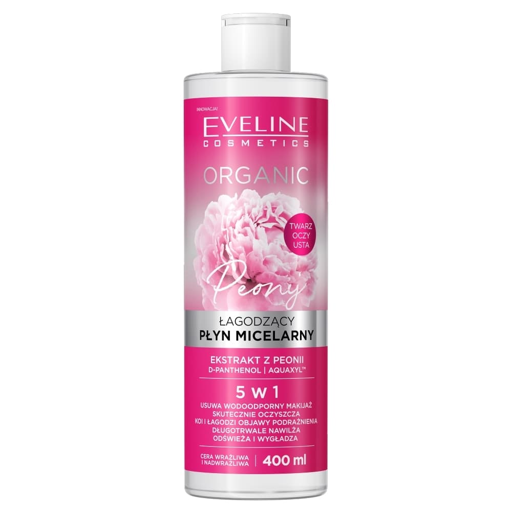 Organic - Peony - Łagodzący płyn micelarny 5w1 -