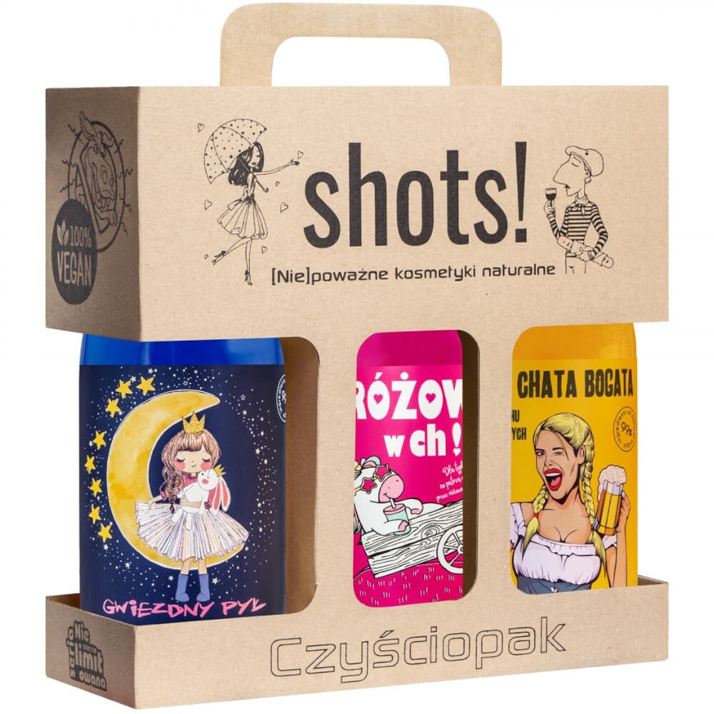 Shots! Czyściopak Gwiezdny, zestaw żeli pod prysznic