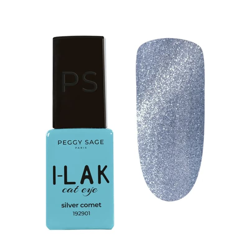 I-LAK Cat Eye, lakier hybrydowy do paznokci, Silver Comet