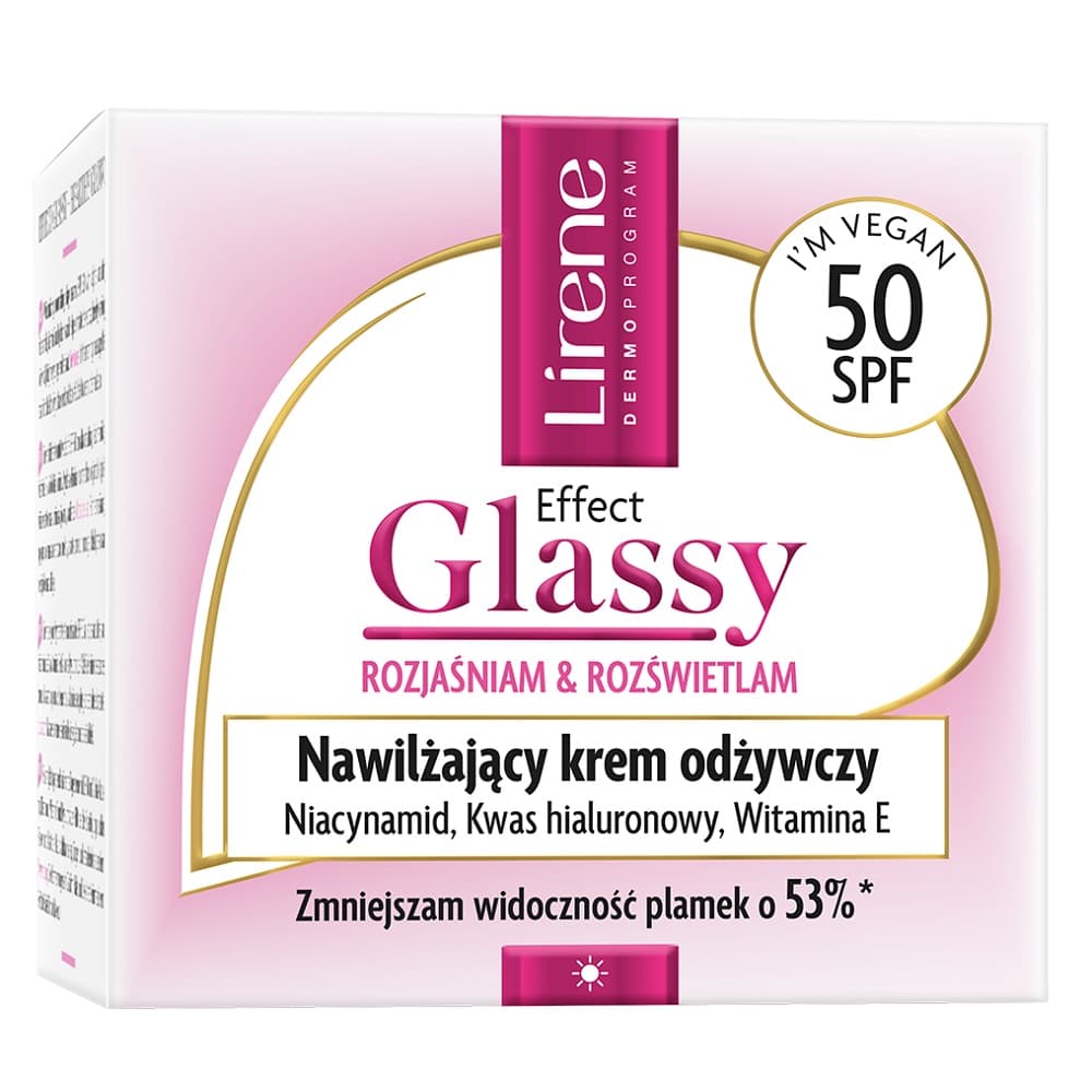 Effect Glassy - Brighten & Healthy Glow - Moisturising Nourishing Cream - Nawilżająco-odżywczy krem do twarzy SPF 50 -