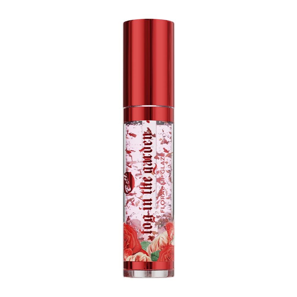 x Fog in the Garden Floral Lip Glaze, błyszczyk z płatkami róż, 001