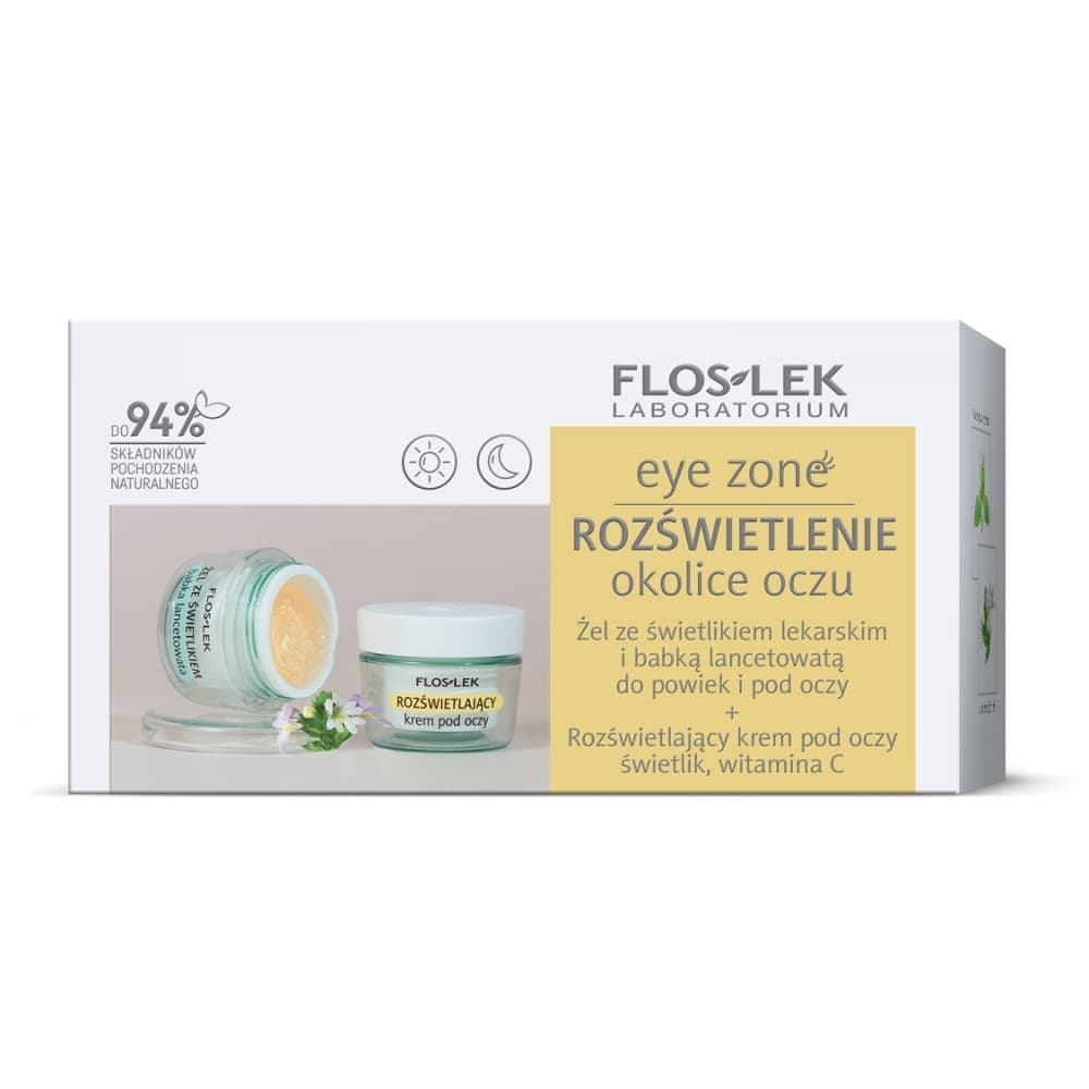 Floslek Eye Zone Rozświetlenie Zestaw Kosmetyków Krem Pod Oczy Witamina C