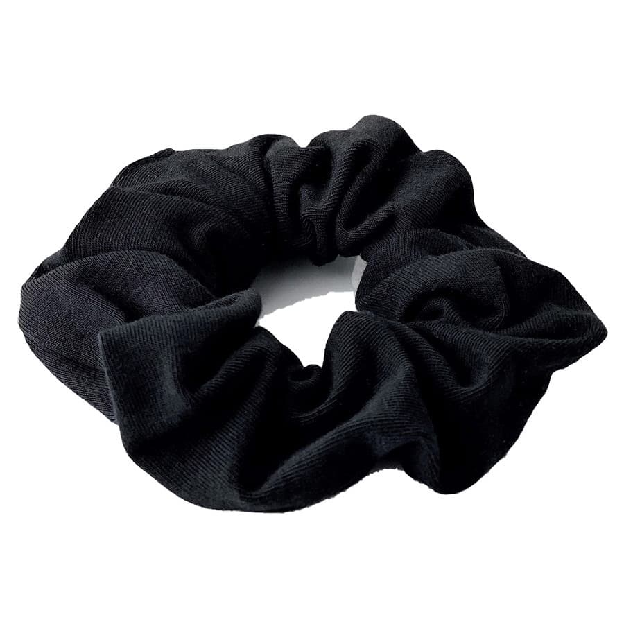 Scrunchie, bawełniana gumka do włosów, czarna