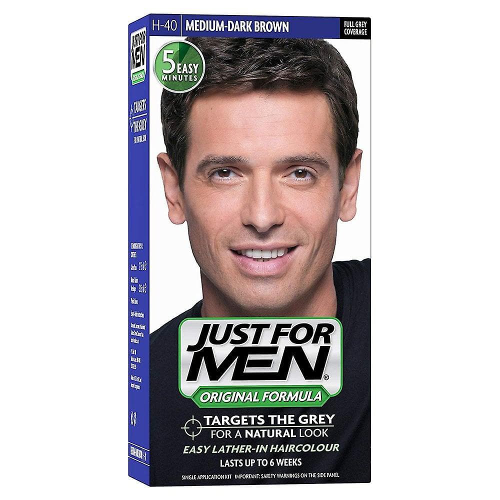 For Men, szampon koloryzujący, średni brąz/czarny H-40