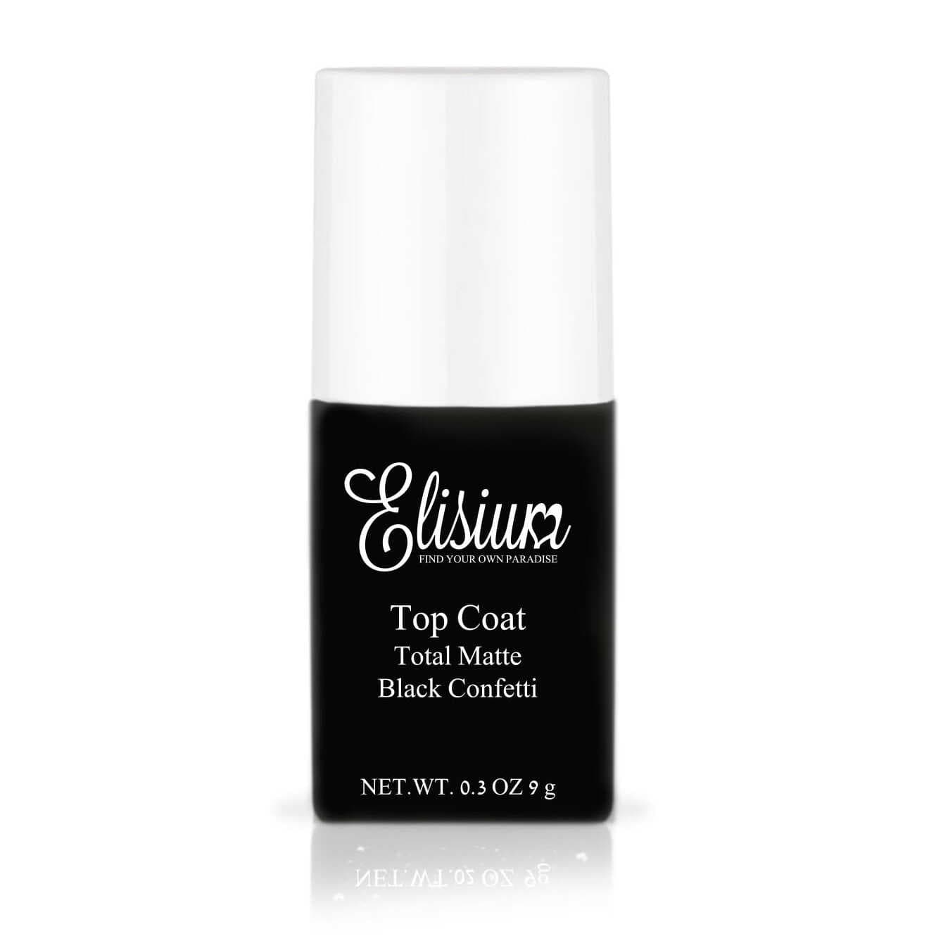 Top Coat Total Matte Black Confetti