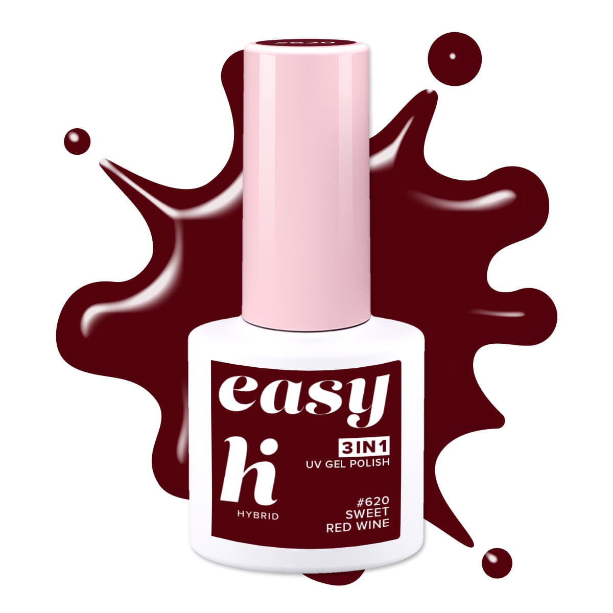 EASY 3in1, lakier hybrydowy, #620 Sweet Red Wine
