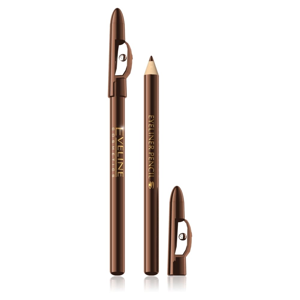 Eveline Eyeliner Pencil Kredka do oczu z temperówką Brown
