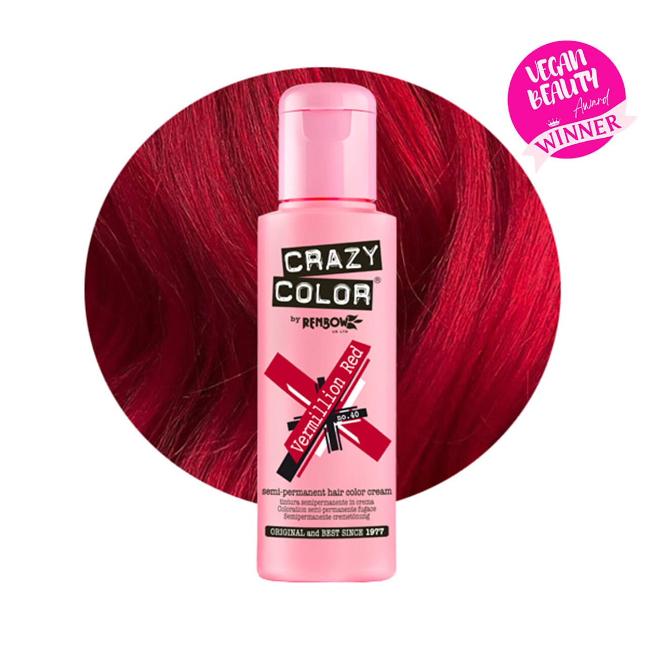 Color, toner odżywczy do włosów, Vermilion Red - czerwony cynober, nr 40