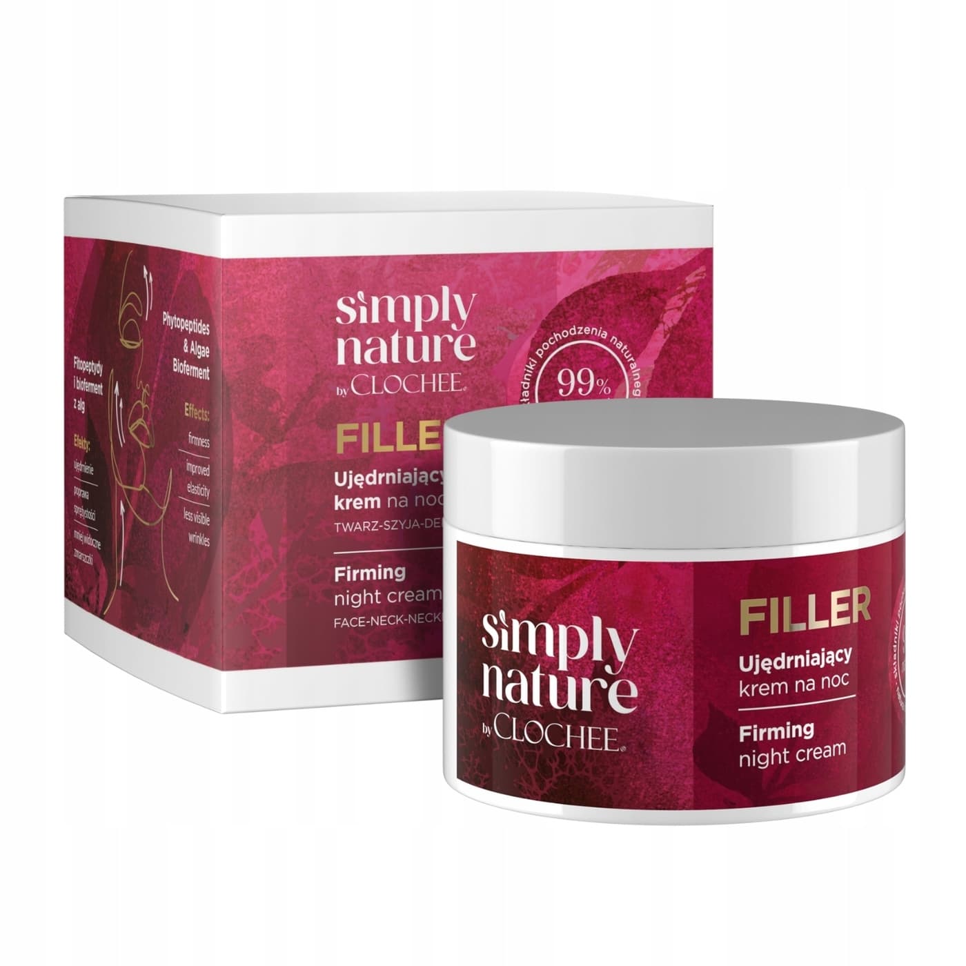 Simply Nature - Filler - Firming Night Cream - Ujędrniający krem na noc -