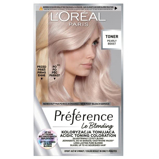 Preference Le Blonding Koloryzacja tonująca Kwasowy Toner - Pearly Boost