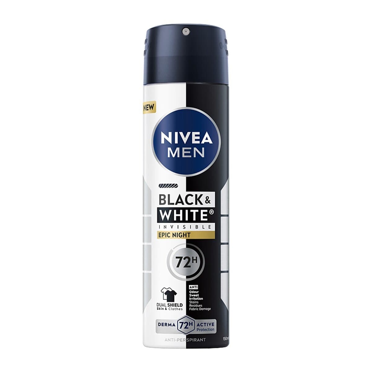 Men Deo Spray Black&White, Antyperspirant, Epic Night