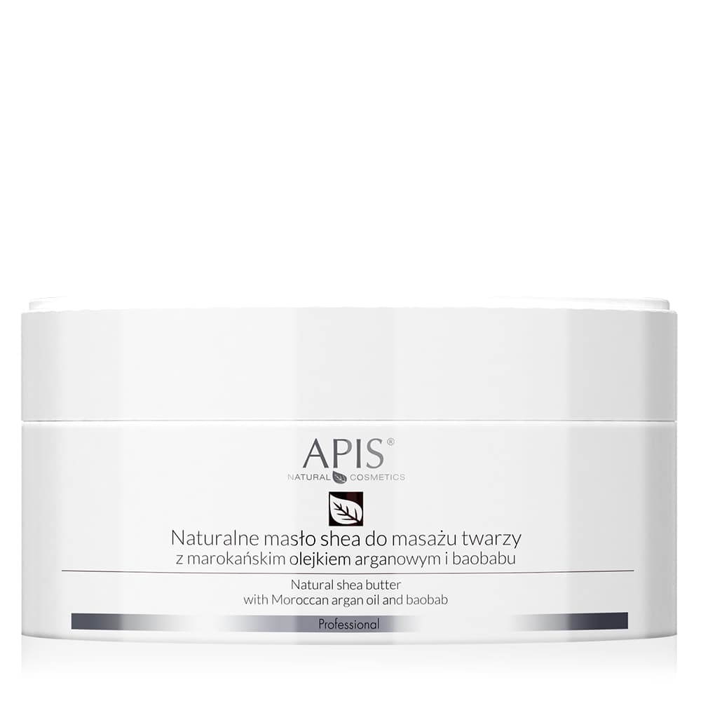 APIS Professional - Naturalne masło shea do masażu z marokańskim olejkiem arganowym i z baobabu