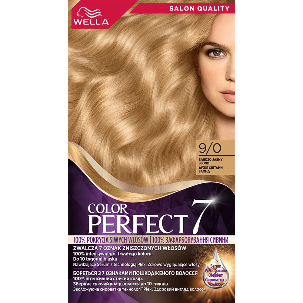 Color Perfect 7, farba do włosów, 9/0 bardzo jasny blond
