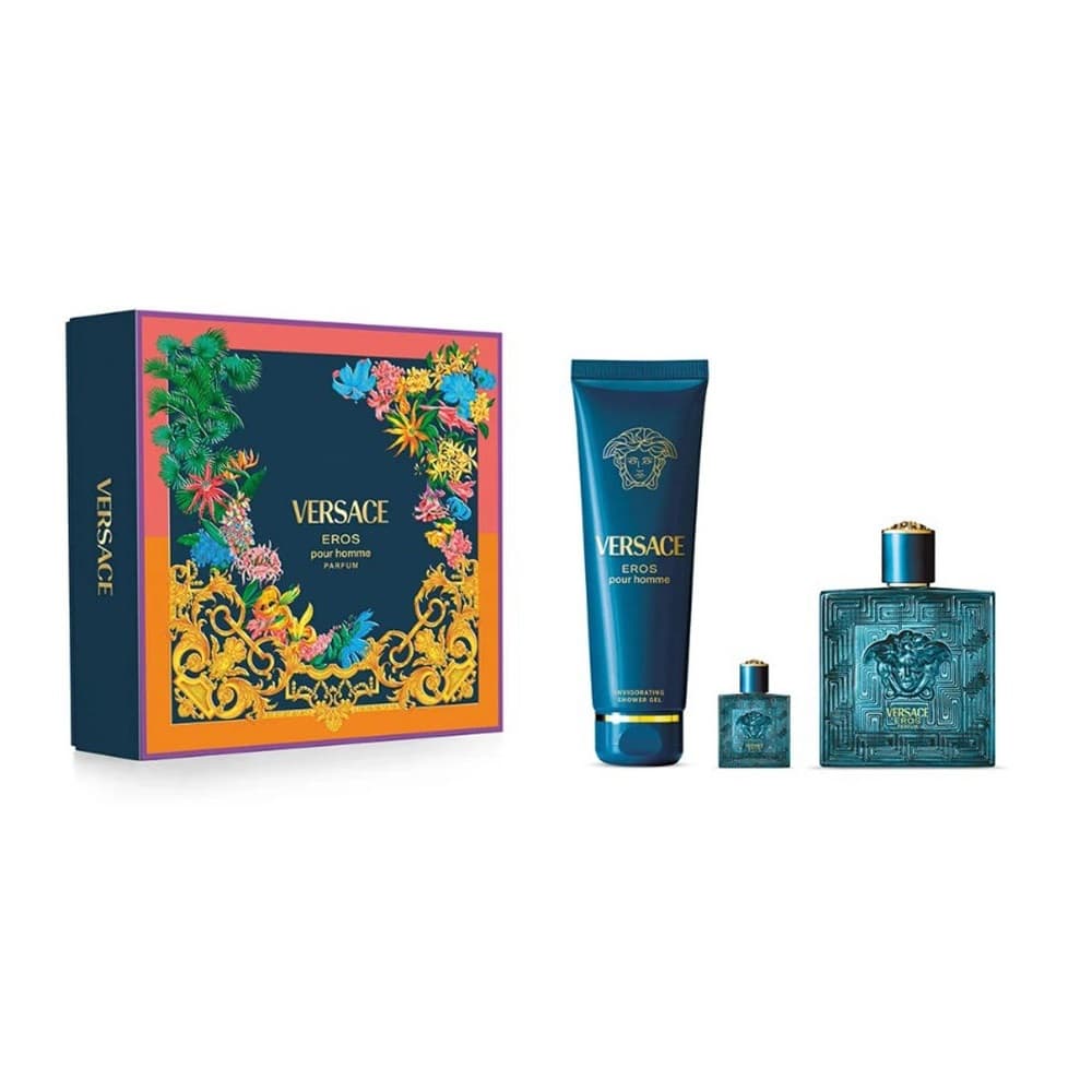 Eros Pour Homme zestaw perfumy spray + żel pod prysznic + perfumy (M)