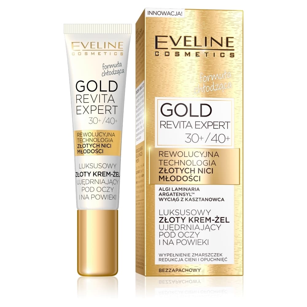 GOLD REVITA EXPERT Luksusowy złoty krem-żel ujędrniający pod oczy i na powieki 30+/40+