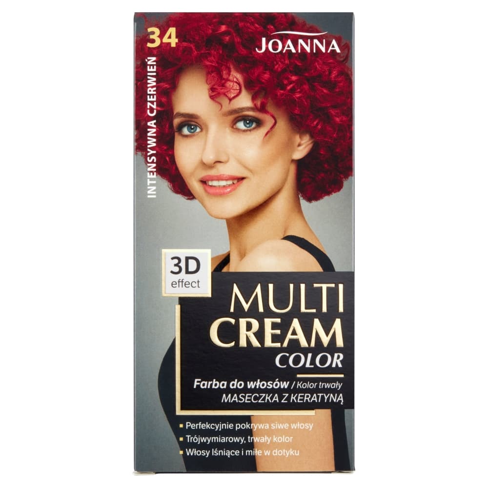 Multi Cream Color Farba do włosów, 34 Intensywna Czerwień