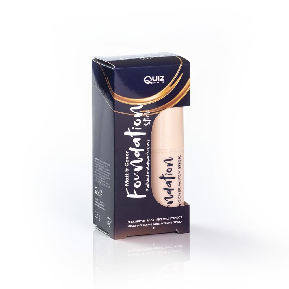 Matt & Cover Stick Foundation kryjący podkład w sticku wzbogacony olejem rycynowym i masłem shea Natural