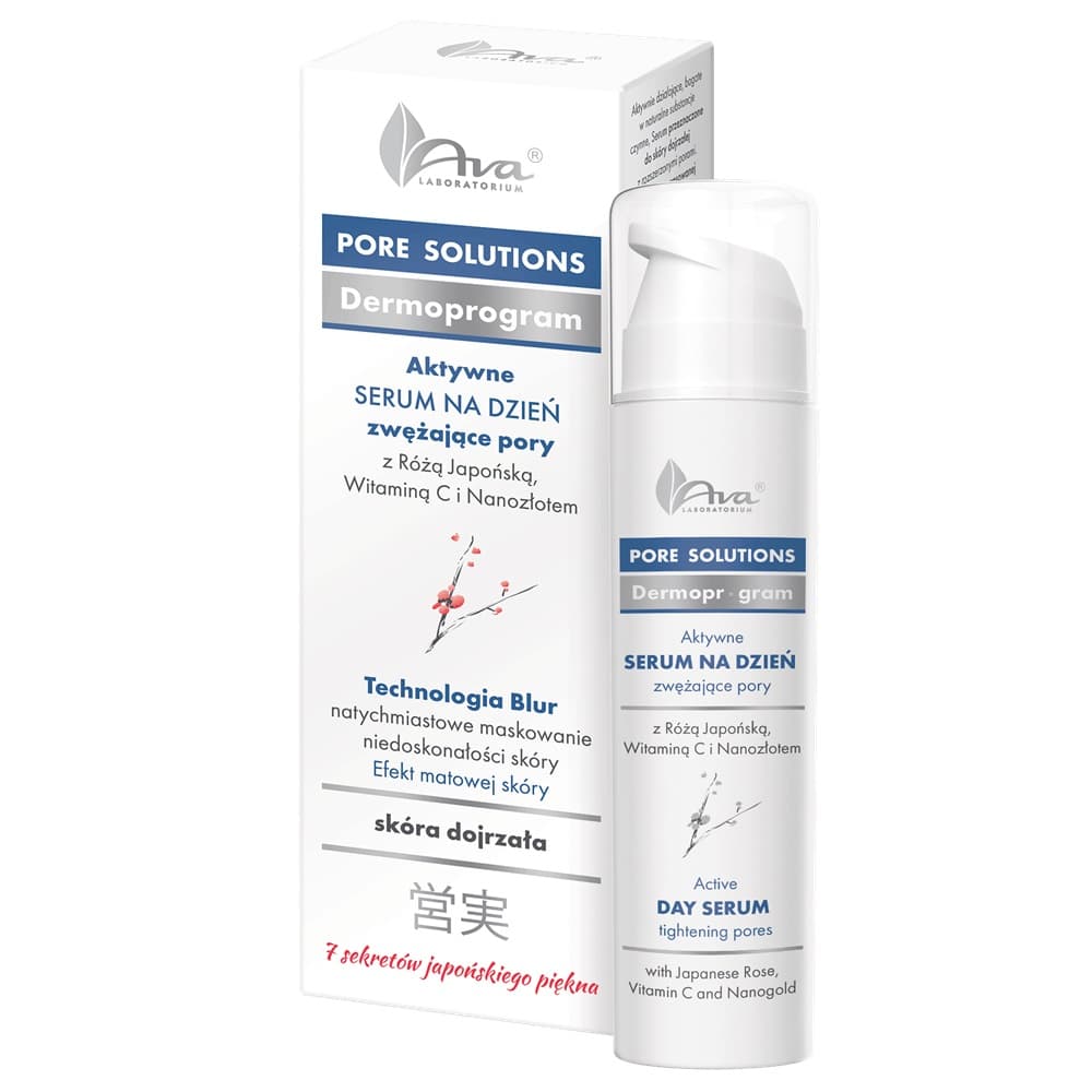 Aktywne Serum na Dzień Zwężające Pory z Różą Japońską