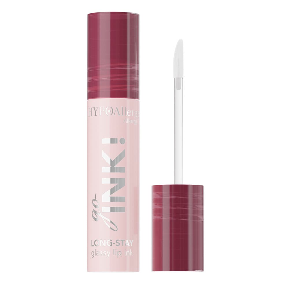 Hypoallergenic GoInk! Long-Stay Glassy Lip Ink, hypoalergiczna supertrwała pomadka w płynie, 06