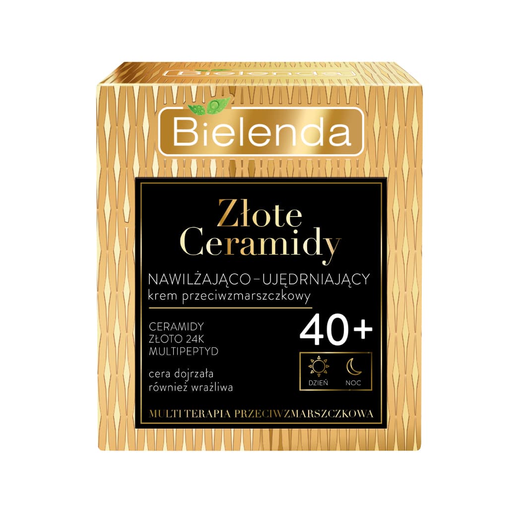 Złote Ceramidy, nawilżająco-ujędrniający krem przeciwzmarszczkowy 40+
