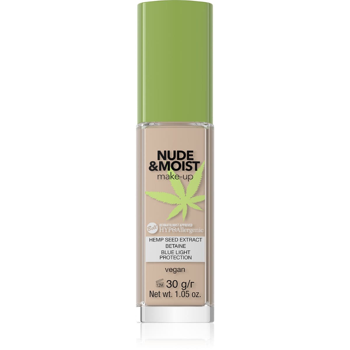 HYPOAllergenic - Nude & Moist Make-Up - Nawilżajaco-odżywczy podkład do twarzy - - 04 NATURAL TAN