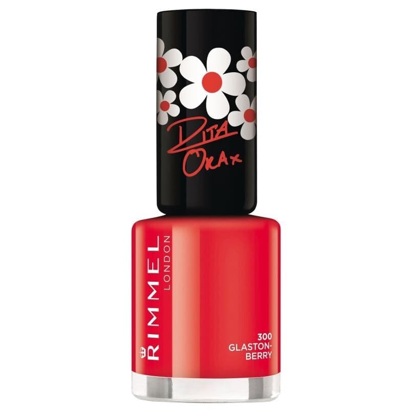 Rimmel, 60 Seconds Super Shine By Rita Ora, Szybkoschnący lakier do paznokci 300 Glaston-Berry