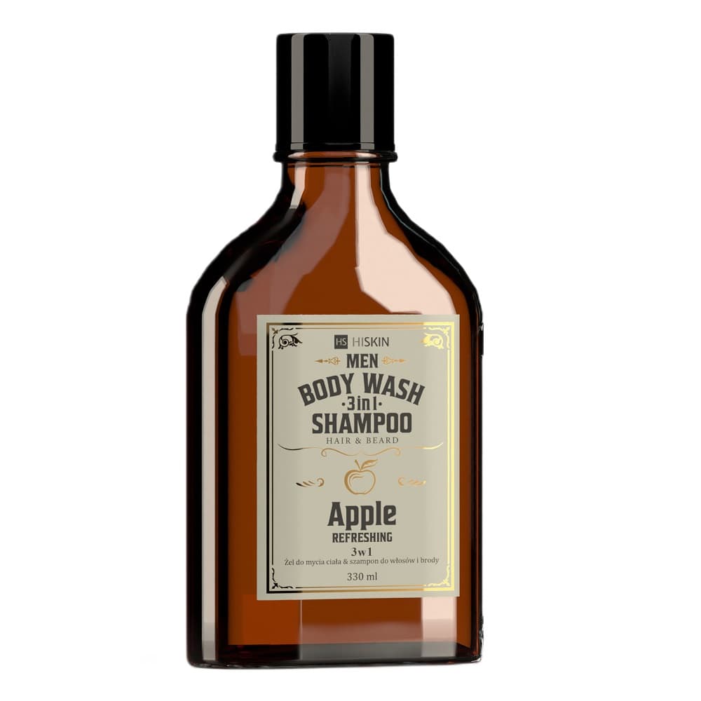 MEN BODY WASH WHISKY APPLE 3IN1 Wszechstronny żel do mycia ciała i szampon do włosów i brody