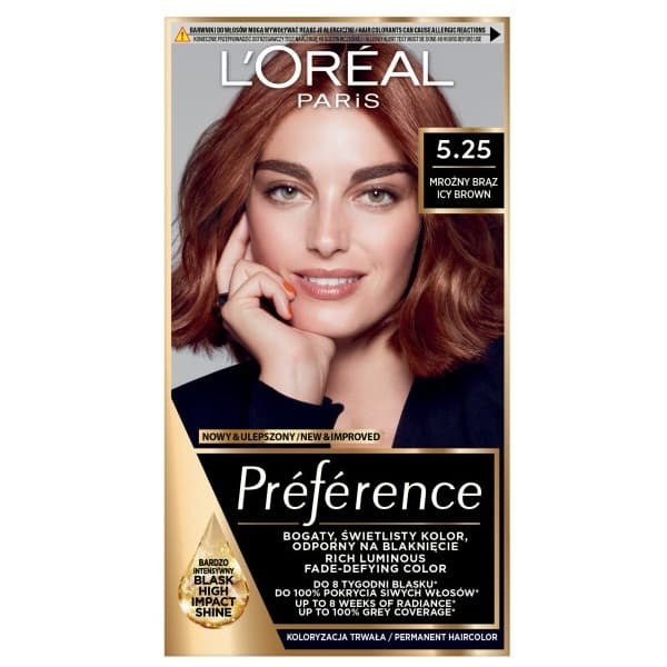 Loreal Preference Farba do włosów - 5.25 Antigua Mroźny Brąz (2x +)