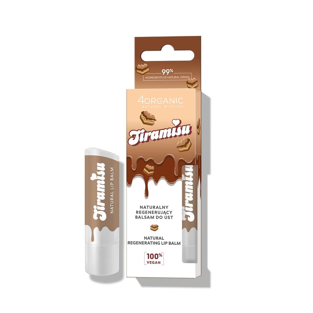 naturalny regenerujący balsam do ust, Tiramisu