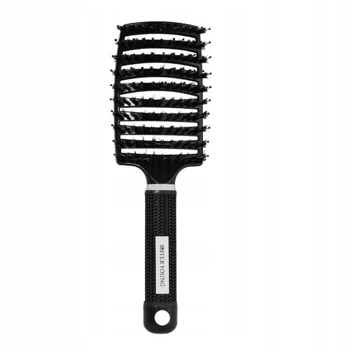 Zoco Hair Brush Szczotka do rozczesywania włosów z włosiem z dzika BLA1001 - Czarna