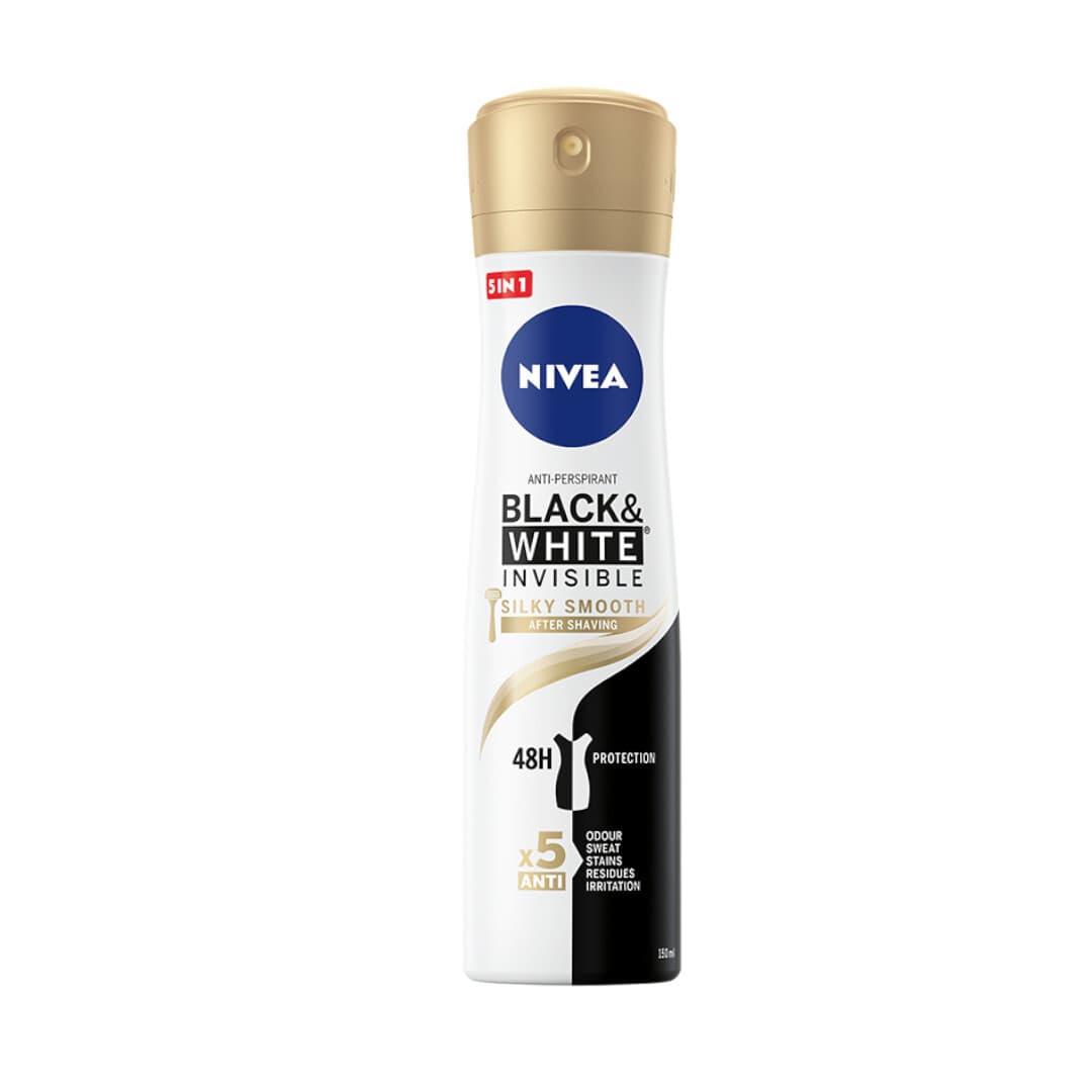 WOMEN INVISIBLE BLACK&WHITE SILKY SMOOTH 48H Antyperspirant spray