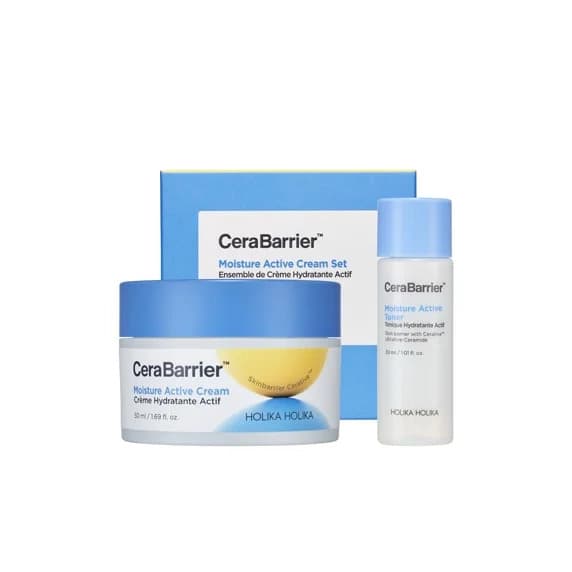 CeraBarrier Moisture Active Cream Special Edition - Zestaw do pielęgnacji twarzy: krem i toner +