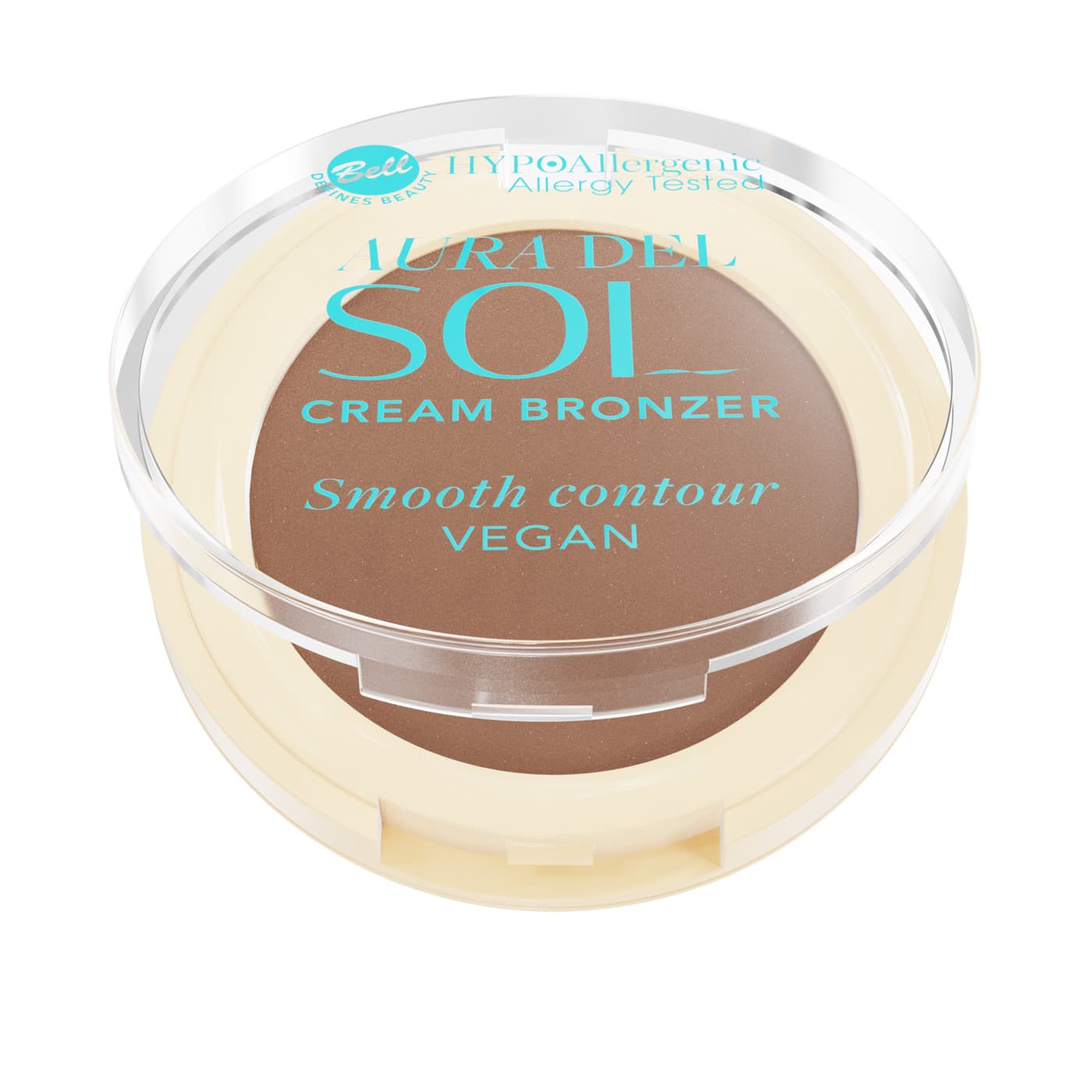HYPOAllergenic Aura Del Sol, hypoalergiczny kremowy bronzer z drobinkami, 01