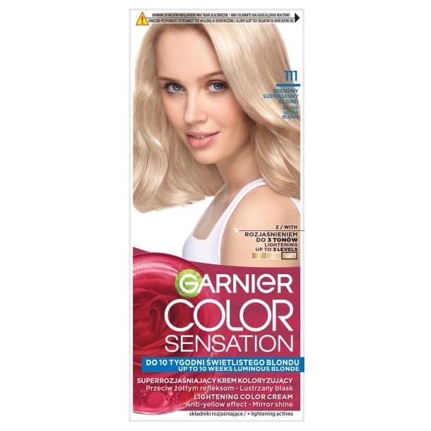 krem koloryzujący do włosów, trwały, nr 111 Srebrny Superjasny Blond