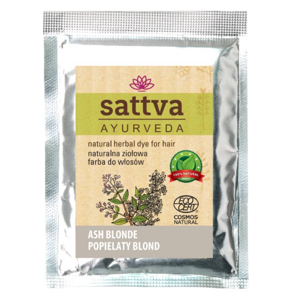 Sattva Natural Herbal Dye for Hair naturalna ziołowa farba do włosów Ash Blonde