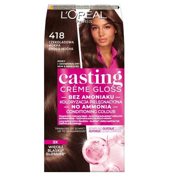 Paris Casting Crème Gloss koloryzacja 418 Czekoladowa Mokka