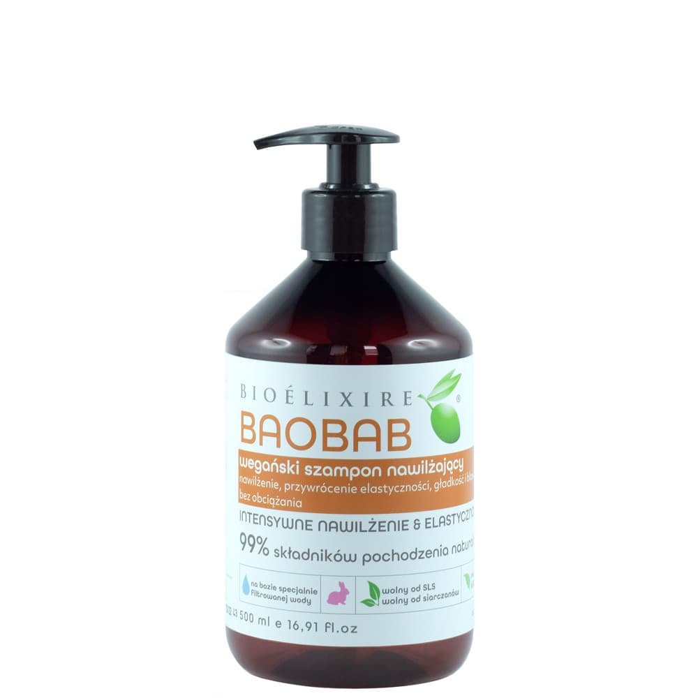 ESSENTIAL Intensywnie nawilżający szampon do włosów z baobabem Vegan