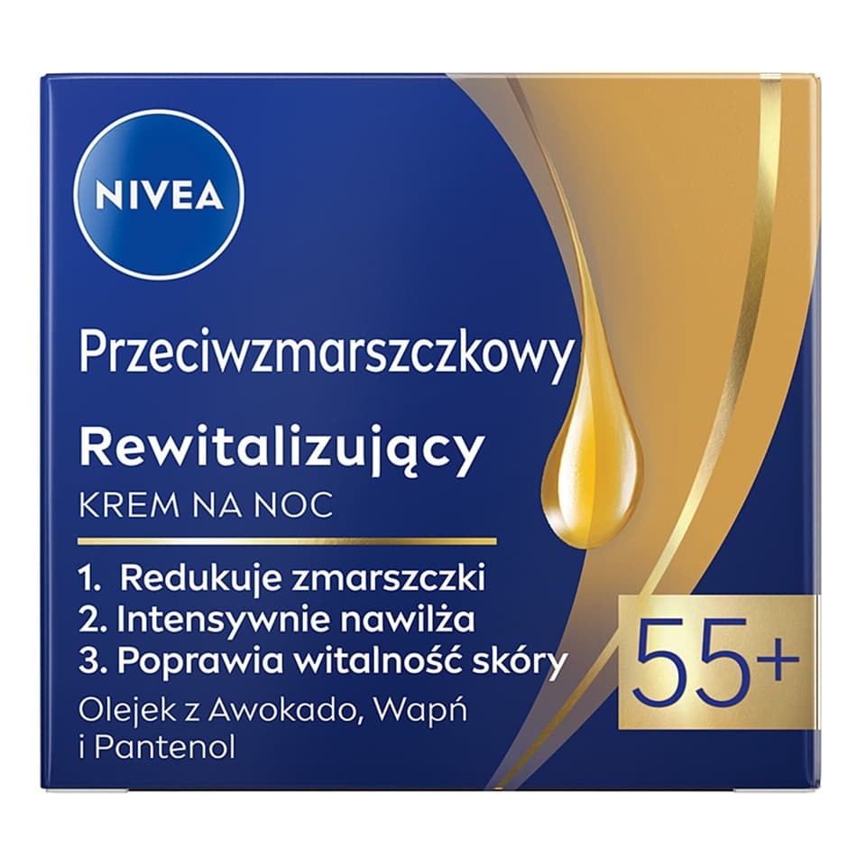 Przeciwzmarszczkowy + Rewitalizujący 55+ krem na noc