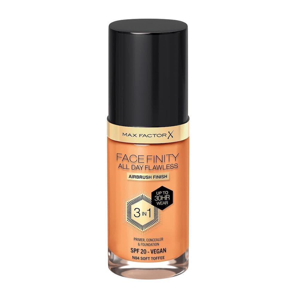 Facefinity All Day Flawless 3w1 kryjący podkład w płynie N84 Soft Toffee