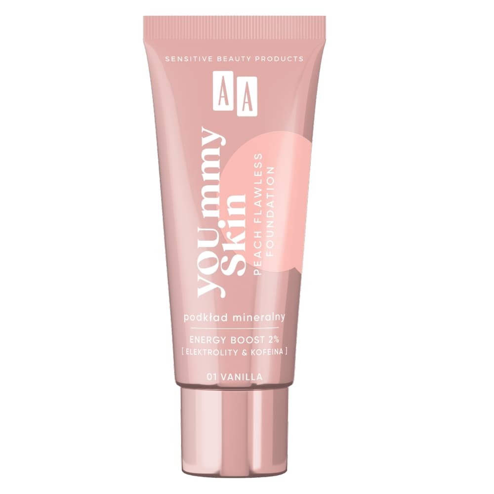 YOU.mmy Skin - Peach Flawless Foundation - Lekki podkład mineralny - - 01 VANILLA