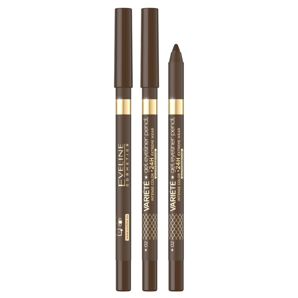 Eveline Variete Gel Eyeliner Pencil Żelowa kredka do oczu 02 Brown