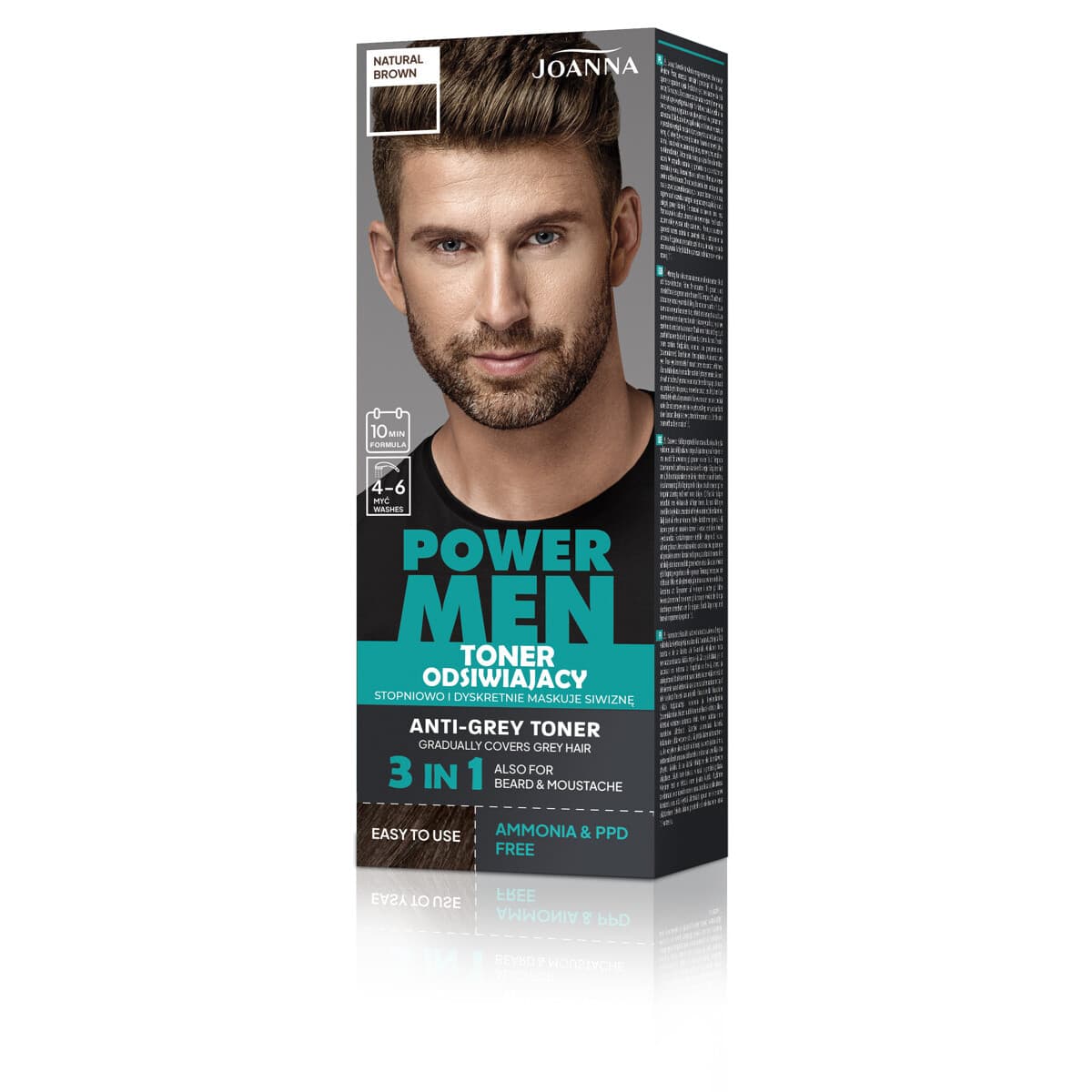 Power Men Odsiwiający Toner Do Włosów Dla Mężczyzn 04 Natural Brown