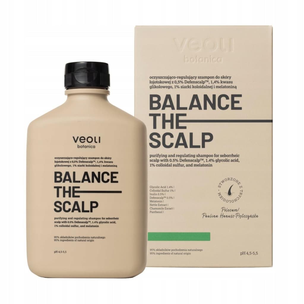 Balance the Scalp, oczyszczająco-regulujący szampon do skóry łojotokowej
